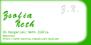 zsofia neth business card