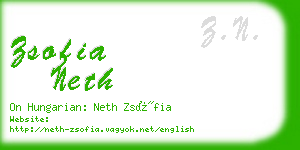 zsofia neth business card